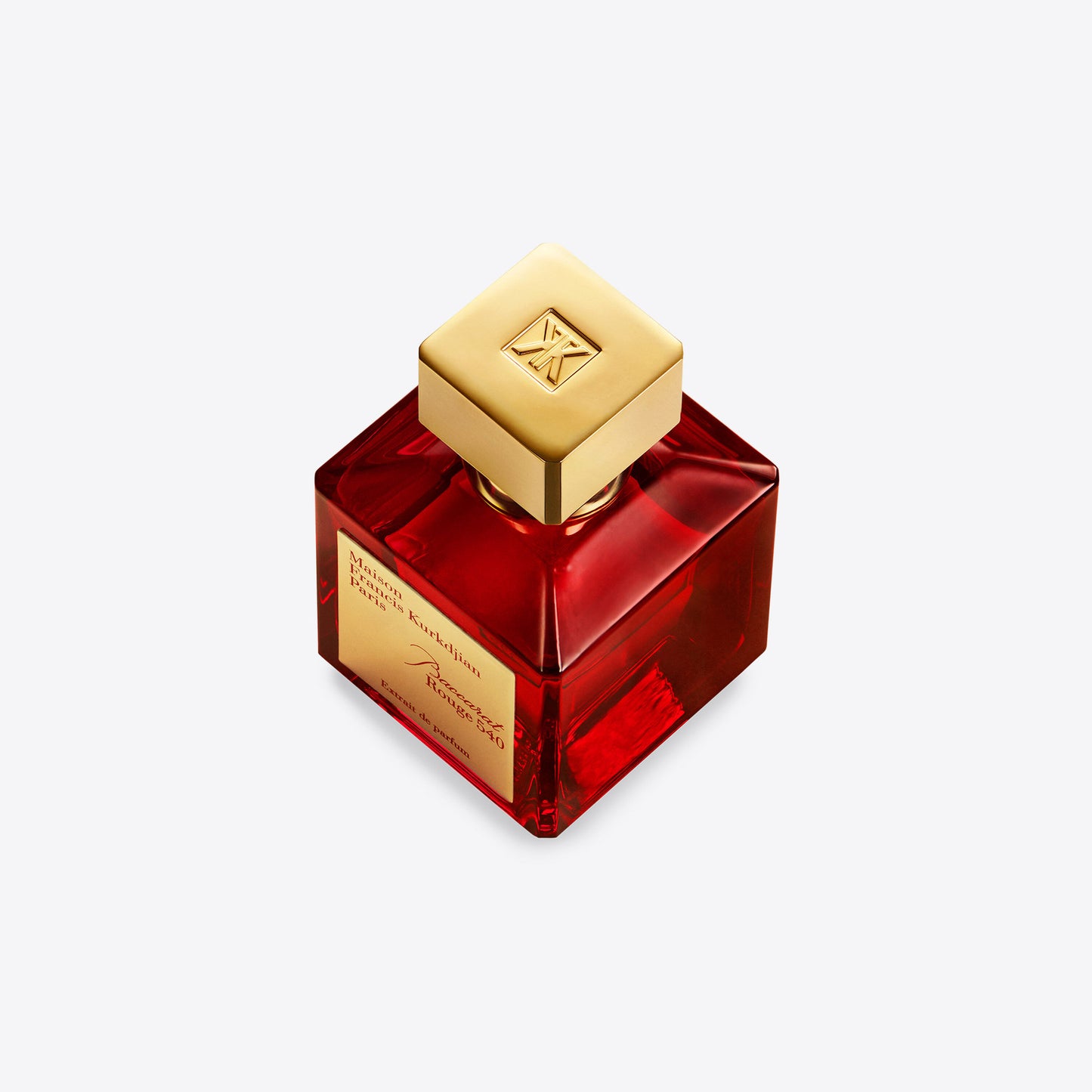 Baccarat Rouge 540 Extrait de Parfum 70mL bottle, a luxurious fragrance with amberwood, saffron, jasmine, and cedarwood notes.